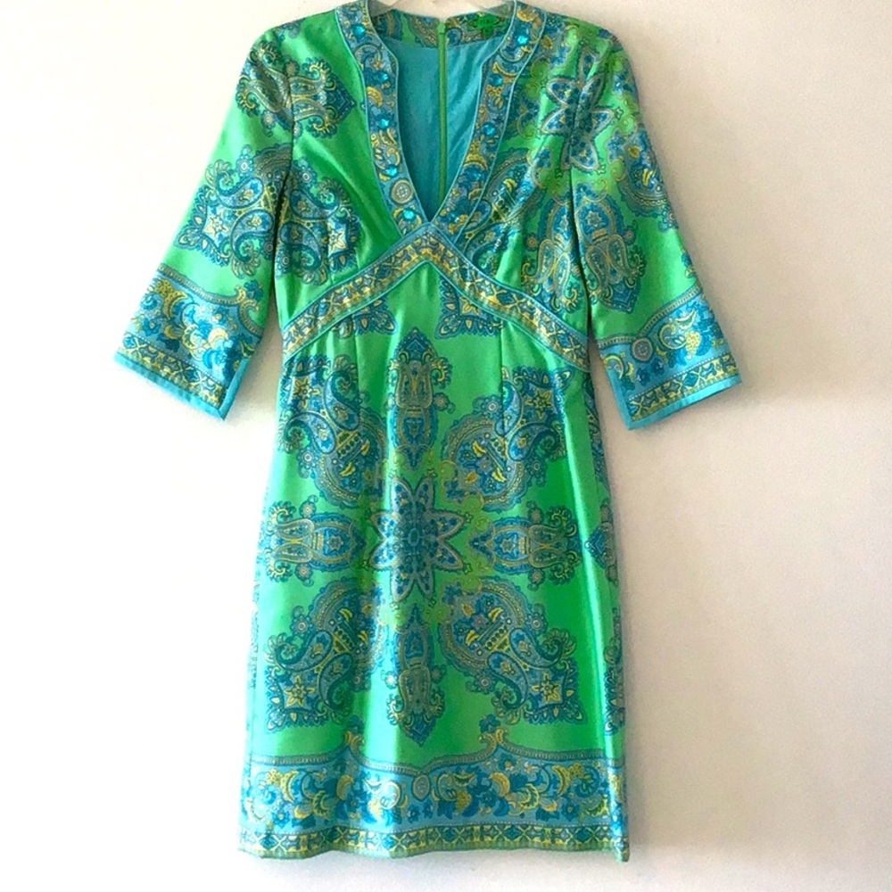 TIBI Silk V-Neck Dress Size 8